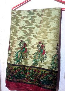 Excellent Condition Peacock Printed Saree