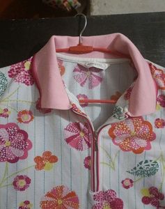 Floral Print Polo Shirt