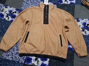 Shein Cozy Teddy Half-Zip Pullover