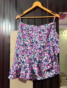 Floral Print Mini Skirt