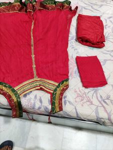 Elegant Red Kurta Set with Dupatta