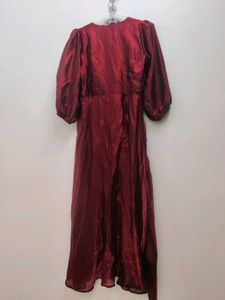 Elegant Maroon Ethnic Gown with beautifull duppatt