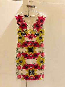 Bold Floral Print Sheath Dress
