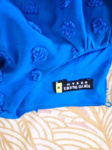 Vibrant Blue Textured top