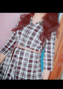 Chic Plaid Fit &amp; Flare Dress