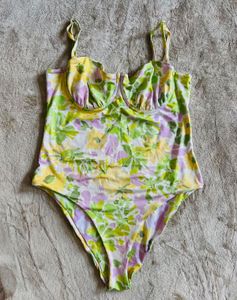 Floral Print One-Piece Swimsuit