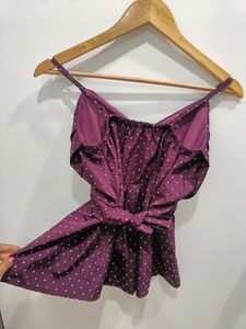 *New*Cute Polka Dot Peplum Top