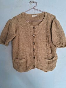 New Tan Knit Cardigan