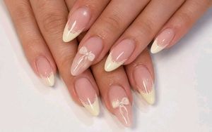 Handmade Chic French Tip Press-On Nails💅🩷💛