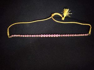 Pink, Diamond, Golden Colour, Beautiful Chokar Wit