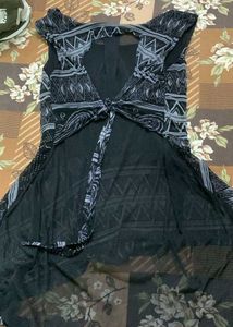 Boho Print Tie-Front top