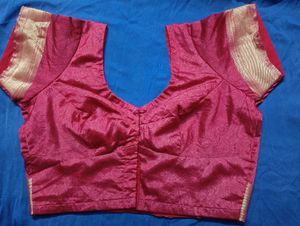 Elegant Maroon Silk Blouse(with margin)
