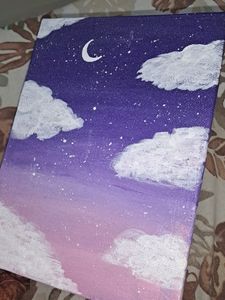 Starry Night Sky Canvas Painting