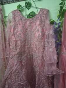 Elegant Pink Embellished Kurta Set with Dupatta