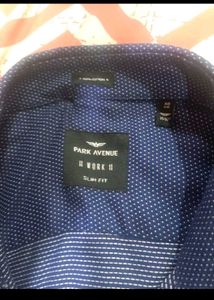 Men's Blue Textured Full Sleeve Shirt