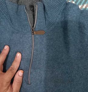 Blue Half-Zip Sweater