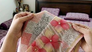 Beautiful Floral Print Saree