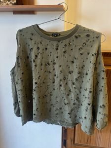 primark Distressed Cold Shoulder Top
