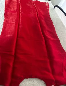 Stunning Red Embroidered Kurta Set