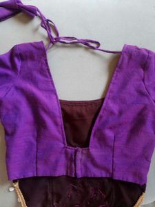 Vibrant Purple Embroidered Blouse