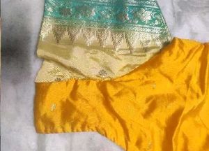 Yellow Colour Banarasi Silk Blouse