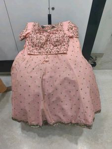 Elegant Peach Embroidered Lehenga Choli