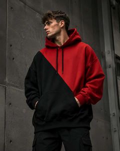 mens new hoodie red and black colour combination g