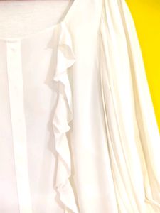Elegant Off-White Ruffle Top