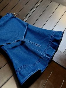 Pingpong Blue Cute Denim Dress for Girls