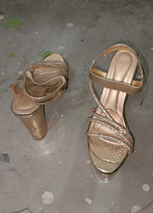 Sparkling Gold Heels