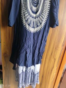 High Low Kurta &amp; Skirt Set