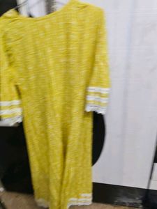 Beautiful Yellow Embroidered Kurta