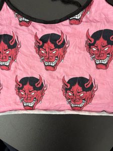 Pink Devil Print Cami Top