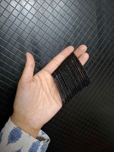 Black Beaded Bangles Set
