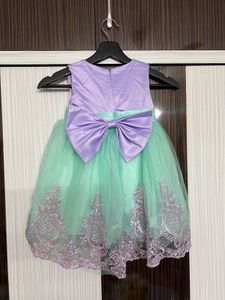 Beautiful Lace Trimmed Dress wid matching band
