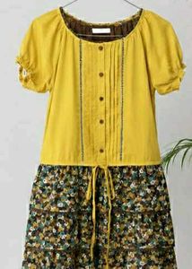Yellow Floral Print dress