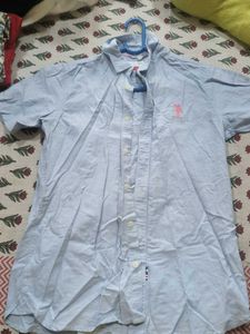 US Polo Assn Light Blue Short Sleeve Shirt