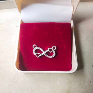 Pure Silver Infinity Heart Pendant/mangalsutra