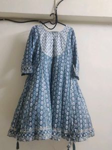 Anarkali Kurta Set with Flared Garara &amp; Dupatta