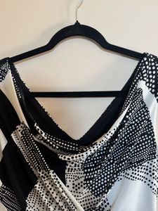 Chic Black &amp; White Print Dress