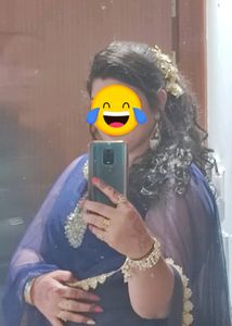 Embroidery Gown With Attached Dupatta