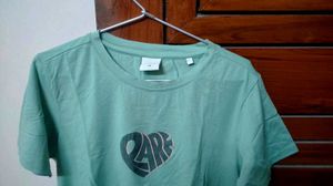 🌿 Rareism Women's Light Green Cotton Tee