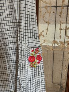 Beautiful Embroidered Checkered Dress
