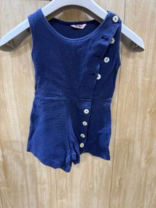 Cute Blue Romper with Buttons