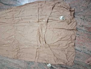 Women's Beige Embroidered anaarkali Kurta