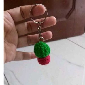 Handmade Crochet Cactus Keychain