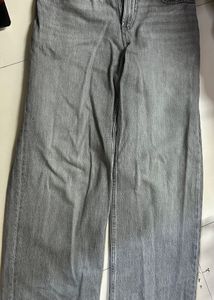 Grey Wide Leg Jeans
