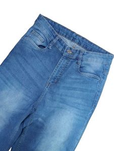 Stylish Wide Leg Blue Jeans