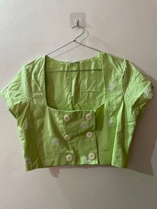 Deep Square Neck Crop Top