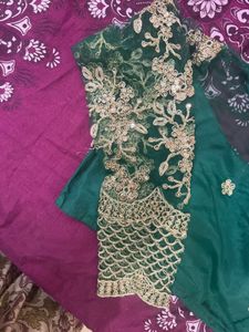 Green Embellished Blouse